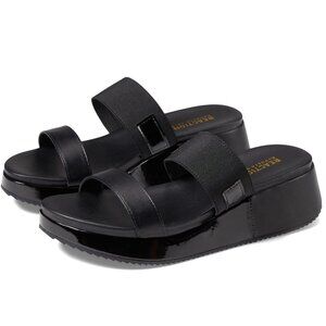 Kenneth Cole Reaction Womens Perry Wedge Sandals, Black, 6
